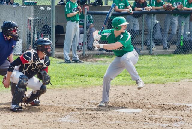 Alex Bowker prepares to hit a pitch.