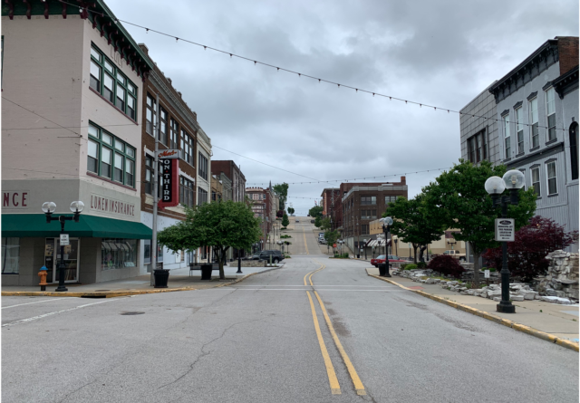 An empty Downtown Alton may soon be brought back to life by a change in Phase 3 to allow bars and restaurants to open outside in Phase 3 of the next executive order..
