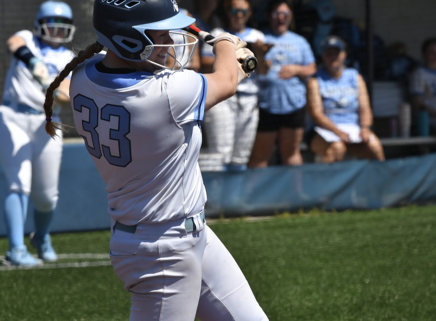 Holly Brainerd, of Jersey, slammed three hits in a 4-1 win over Triad for a regional title.