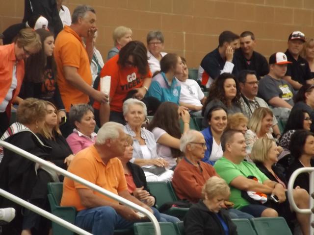 Edwardsville fans enjoy Friday night's 6-4 Tiger win over Triad at Tom Pile Field. It was EHS' Senior Night game.