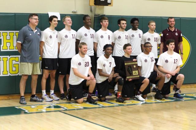 The Belleville West High School Maroons accept their first Regional Championship title in eight years. 
