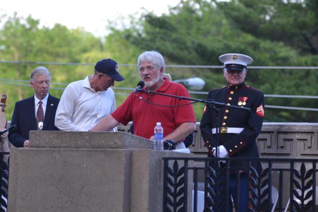 Richard Baird again coordinated the ceremony on Memorial Day at Alton National Cemetery. (Photo by Dan Brannan)