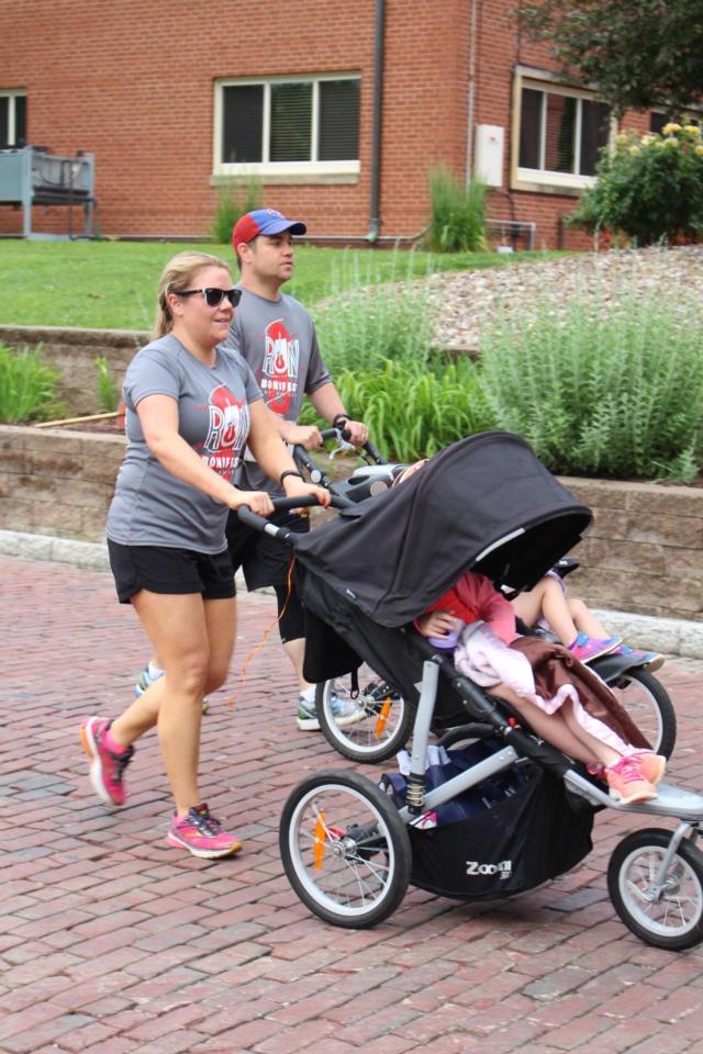 Run for Bonifest is a family affair as several runners choose to take their young children along for the ride.