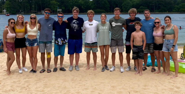 Many friends watched Edward Roberts' Masters Water Ski and Waterboard performance in Georgia on Friday.