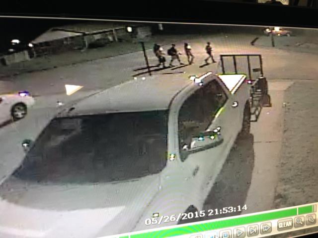 This is a surveillance video taken about 9:53 p.m. Tuesday ngiht of four vandals in Wood River. Anyone with any information about the vandals should contact Wood River Police at 618-251-0113.