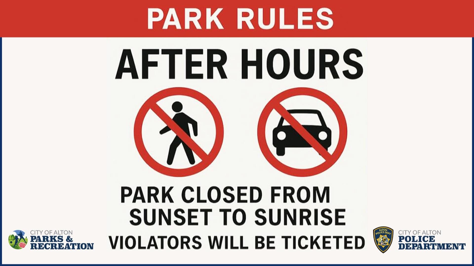City of Alton park rules