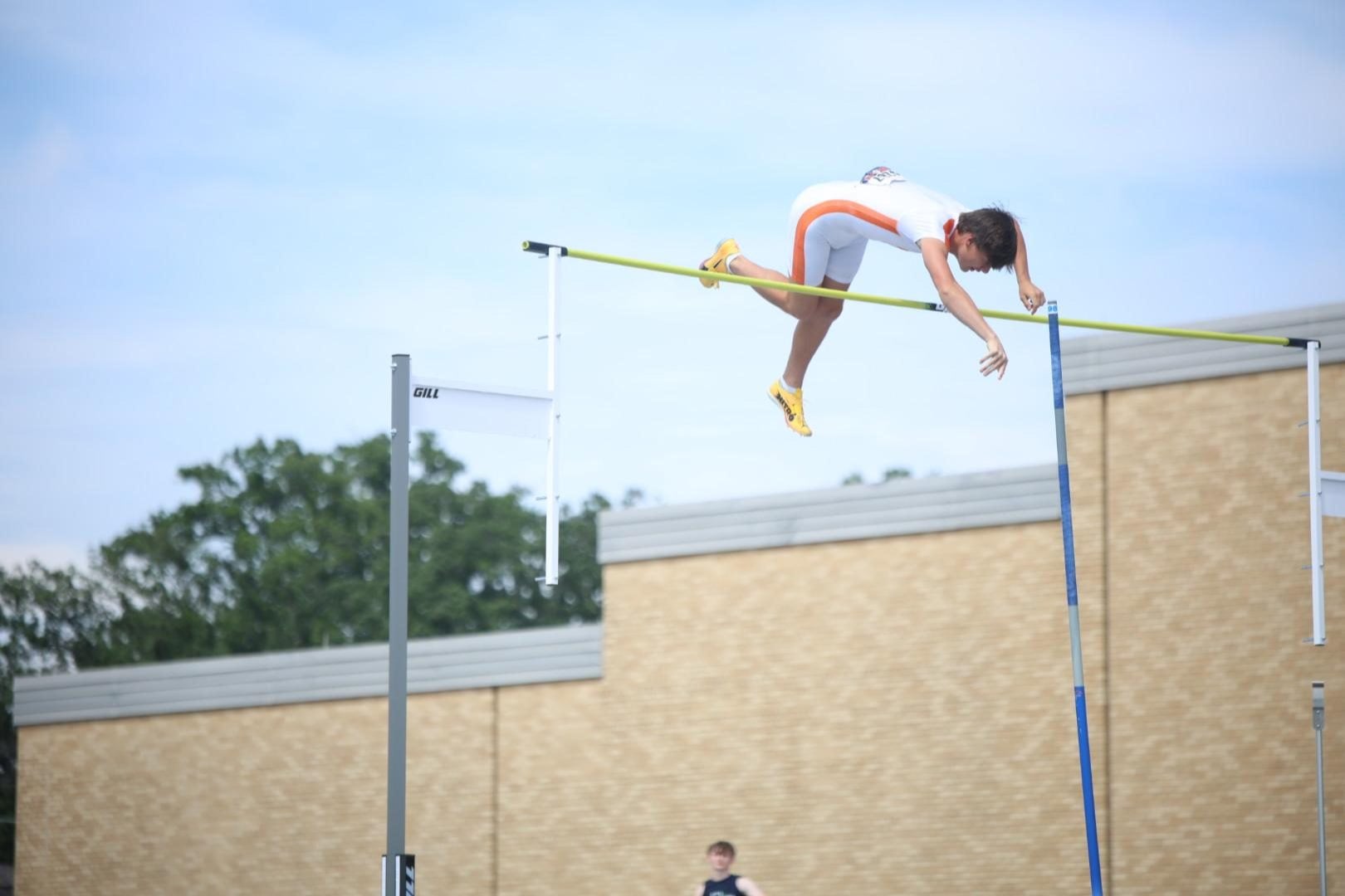 Edwardsville's state champion in the pole vault Parker Owens.