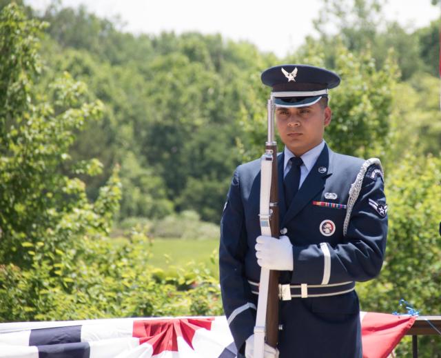 Presentation of our Nation's colors by SAFB Military Honors Color Guard.