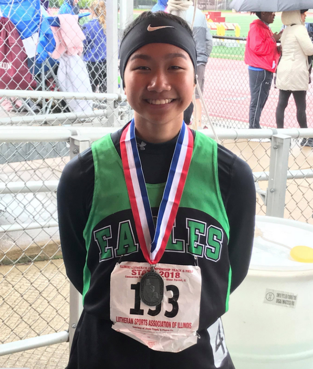 Marcie Billings finished second in hurdles and fourth in long jump at the state track meet in Chicago.