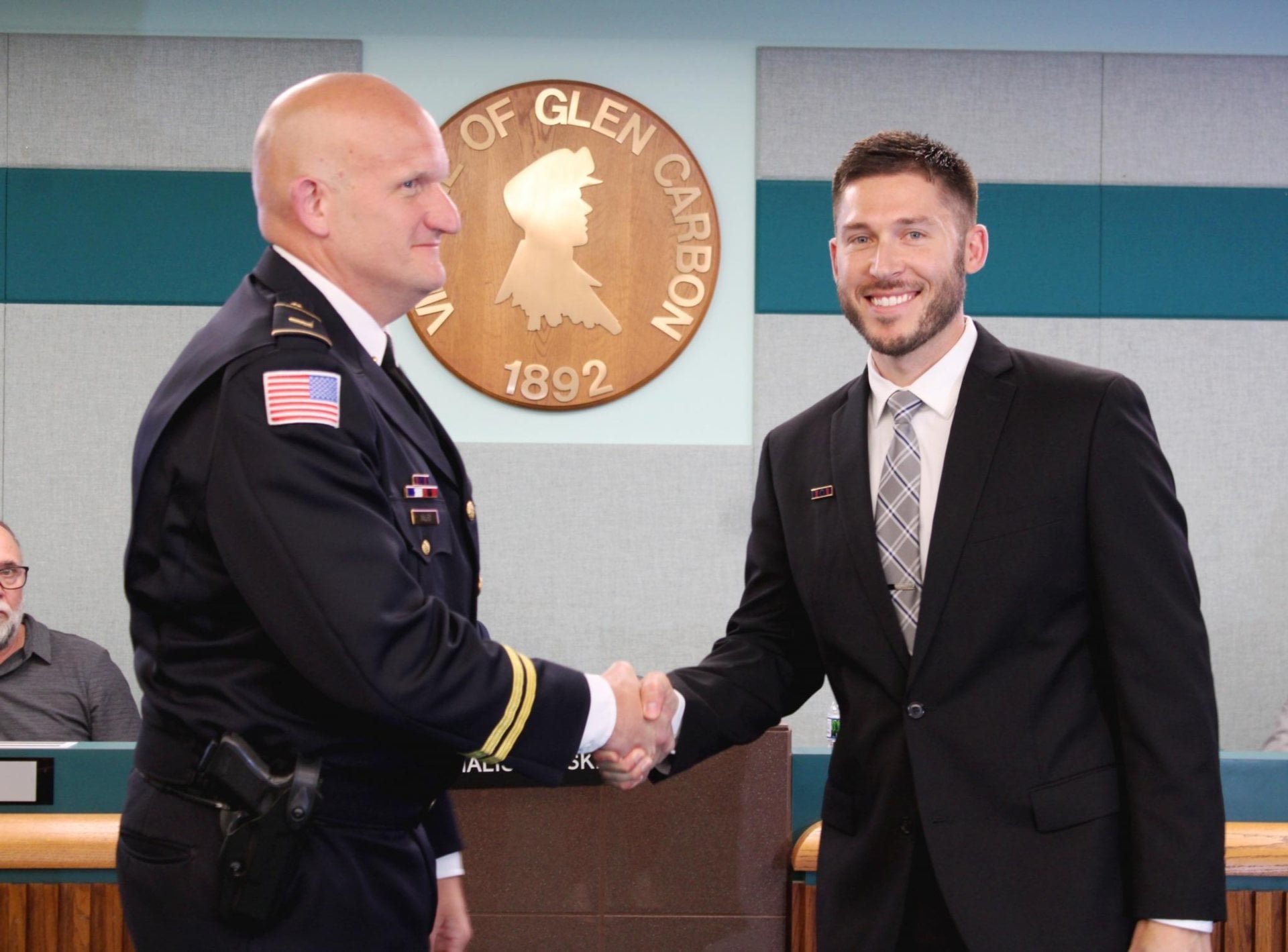 Lieutenant Ned Miller (left) and Officer Kevin Bauer (right)