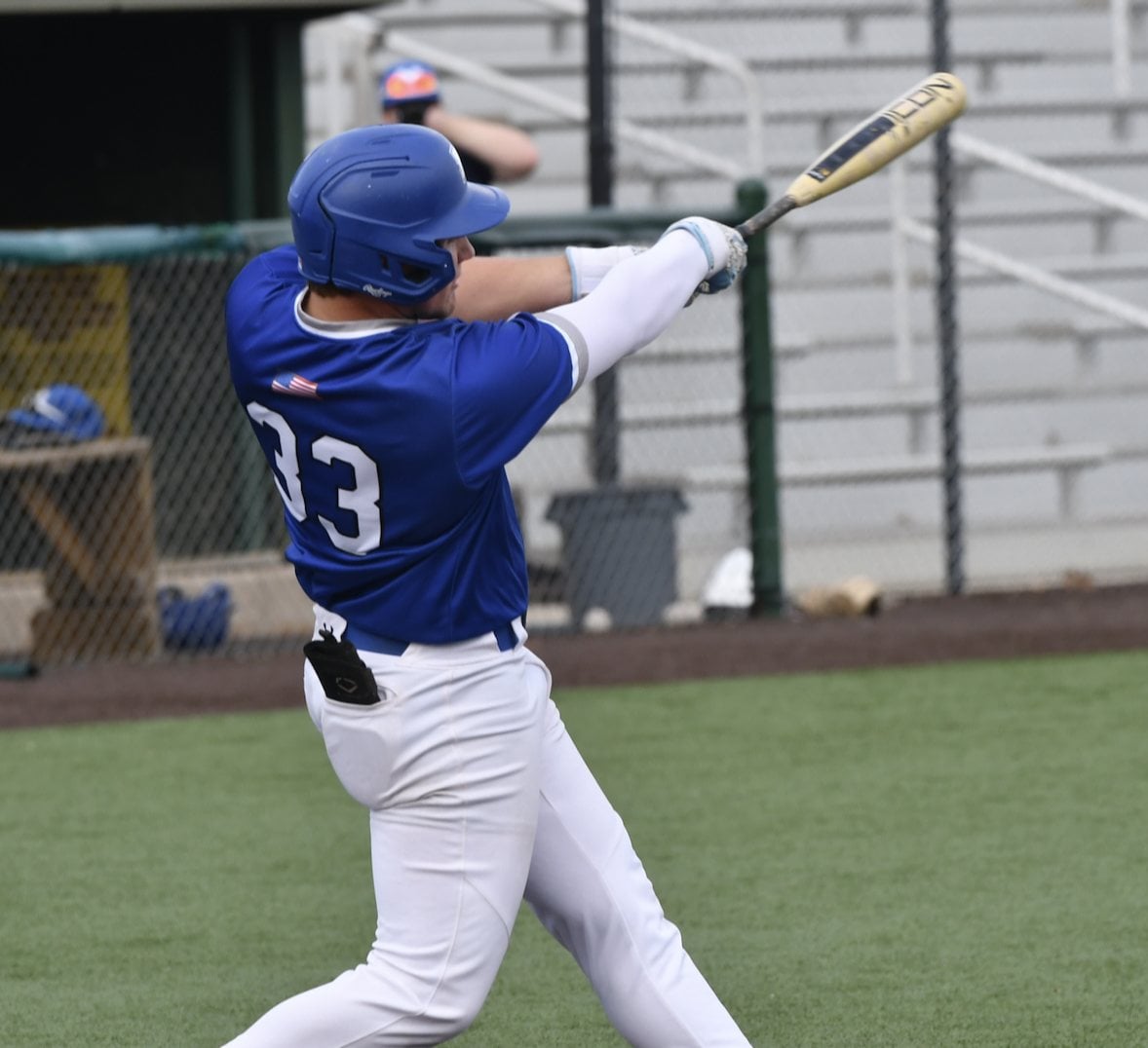 Joe Stephan had one of Marquette's hits on Wednesday in the sectional contest.