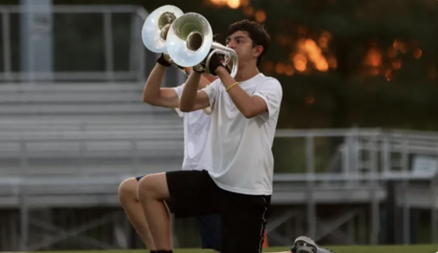Esteban Gomez Garcia, an Edwardsville High School band member.