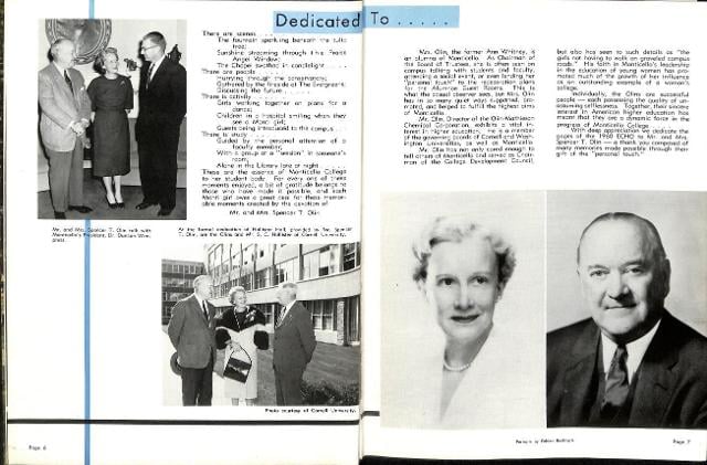 Monticello Echo Yearbook, 1960, pages 6 - 7.