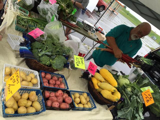 Farmer Paul Barnett has gotten a jump on the growing season in his large warehouse.