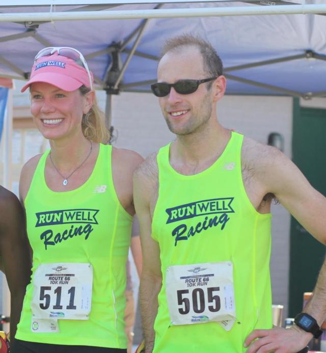 Krista Arnold and Justin Wieduwilt were the top finishers for their gender in the Route 66 10K. 