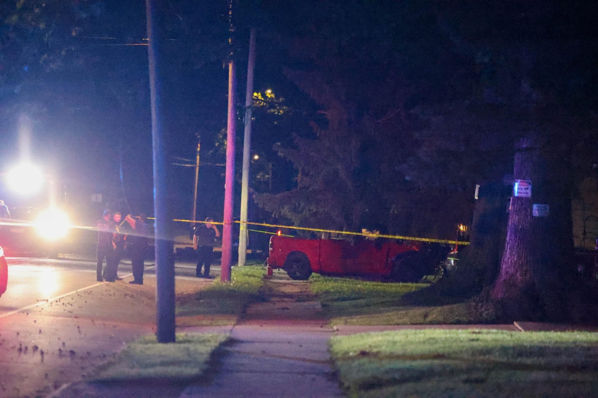 Truck Ends Up in Front Yard After Crashing Into Parked Cars