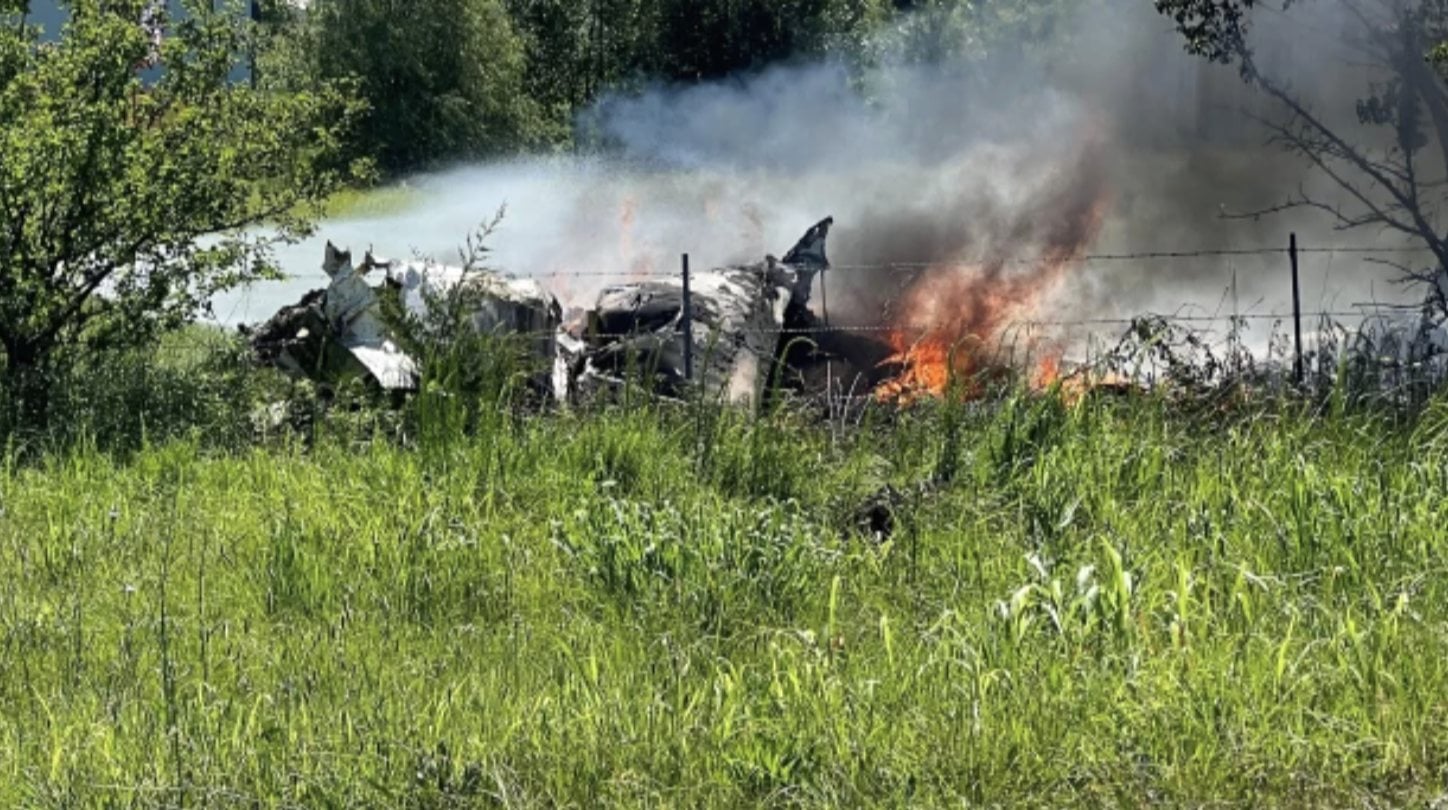 AP photo from Bates County plane crash that killed 12.