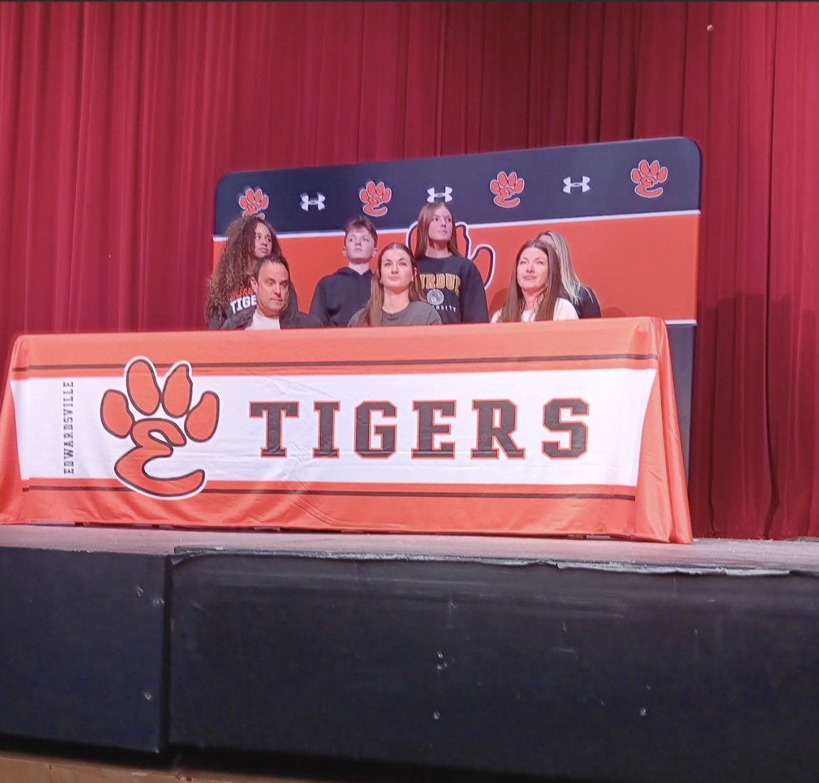 Emma Birkenmeyer at her college signing.