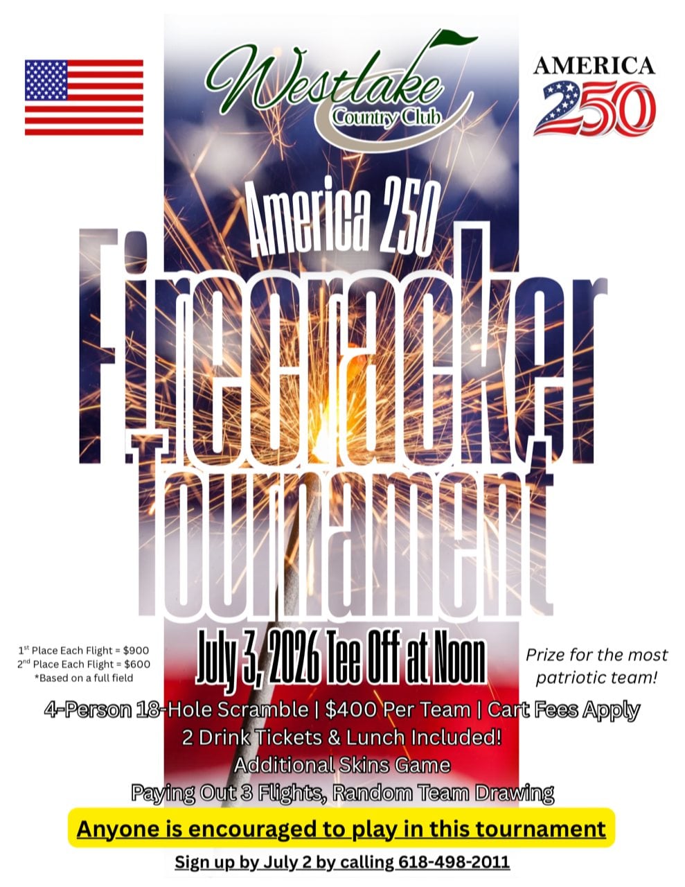 America 250 Firecracker Golf Tournament