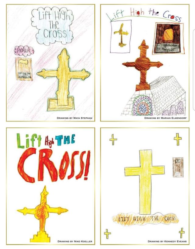 Campaign drawing done by students of St. Mary's Catholic School. Provided by Father Paulin.