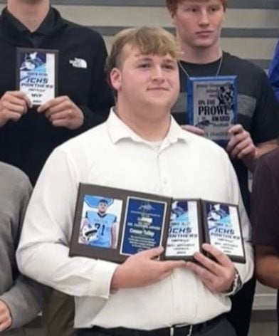Connor Talley was named the JCHS football team's top defensive lineman and best offensive lineman this past fall.