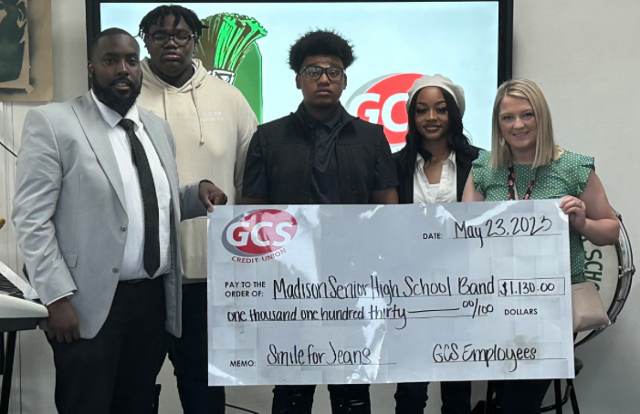 GCS Donates To Madison Senior High School Band | RiverBender.com