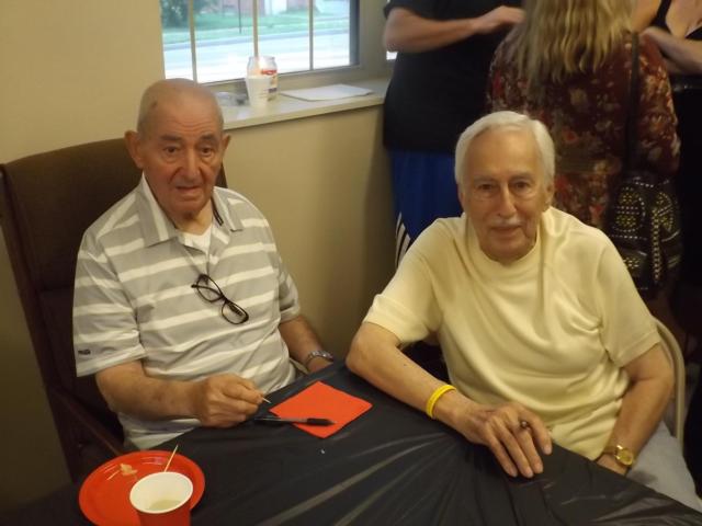 Andy Hagopian (left) and John Markarian (right) are the last two surviving members of the winning team and still live in Granite City. (Photo by Brent Feeney)