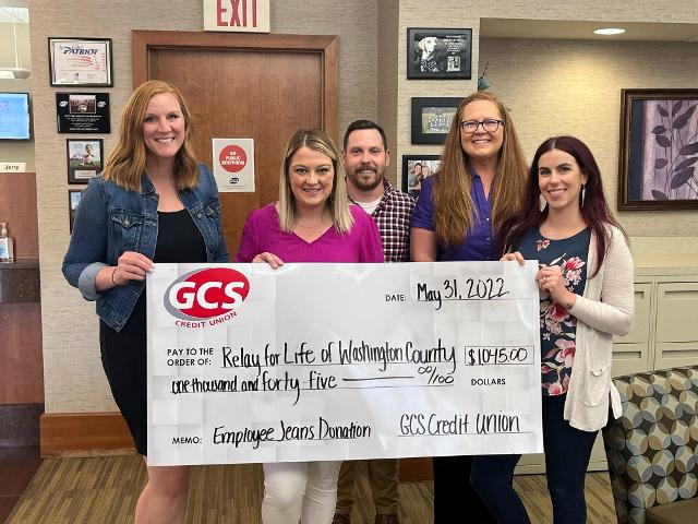 GCS Donates To Relay For Life Of Washington County