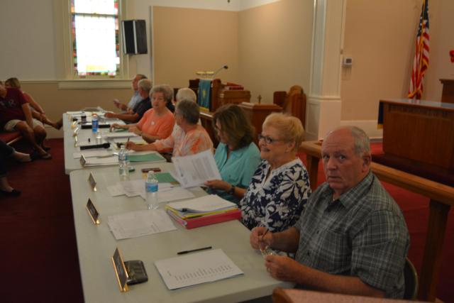 The Grafton City Council before the start of Tuesday's meeting.