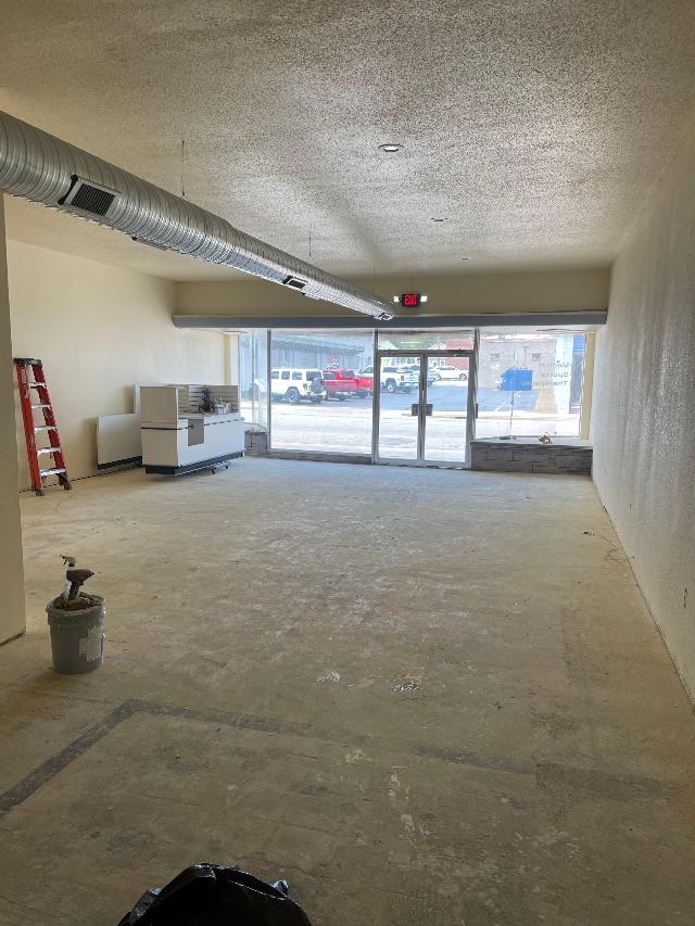 An inside view of what will ultimately be a convenience store in Wood River. Rob Lenhardt was hard at work on the construction portion of this project Tuesday afternoon.