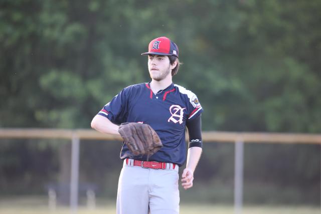 Recent CM graduate Ian Moss pitches for Alton Post 126 Sr. Legion. 