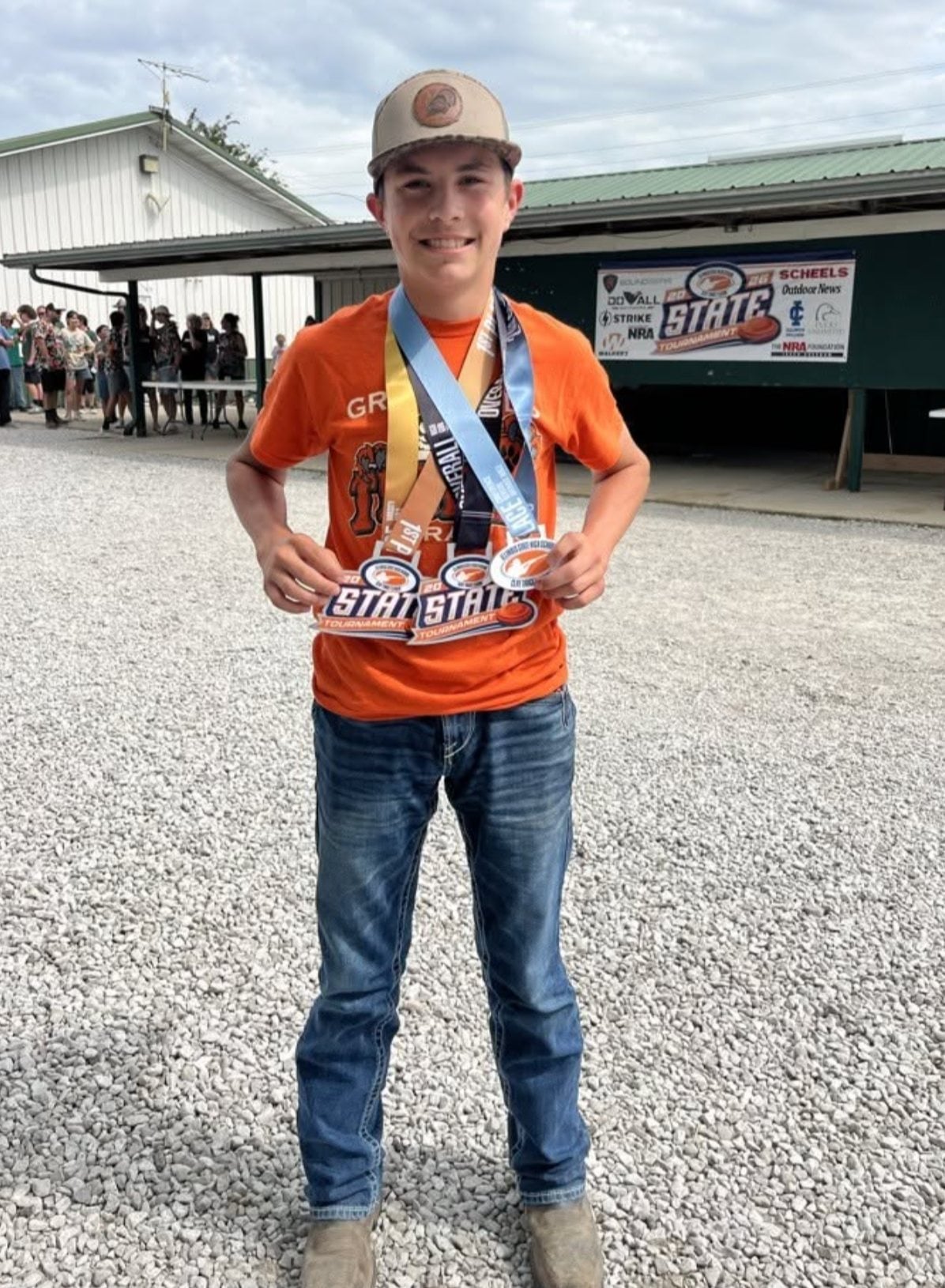 Owens Rives, the anchor of the Greenfield Trap Team with a first place overall at state.