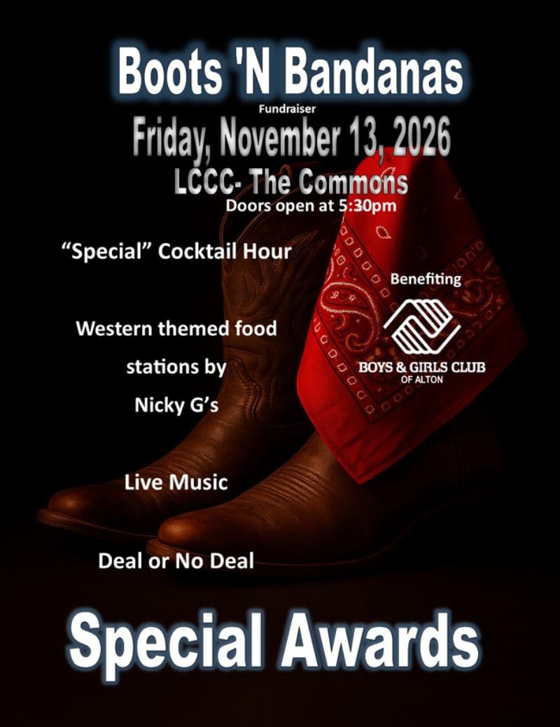 Boots 'N Bandanas Fundraiser event flyer