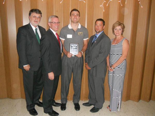 Keynote Speakers Jack Schultz and Craig Lindvahl with 2013 Young Leader of the Year Pete Visintin along with MEDP President Jason Medford and MEDP Executive Director Shari Albrecht.