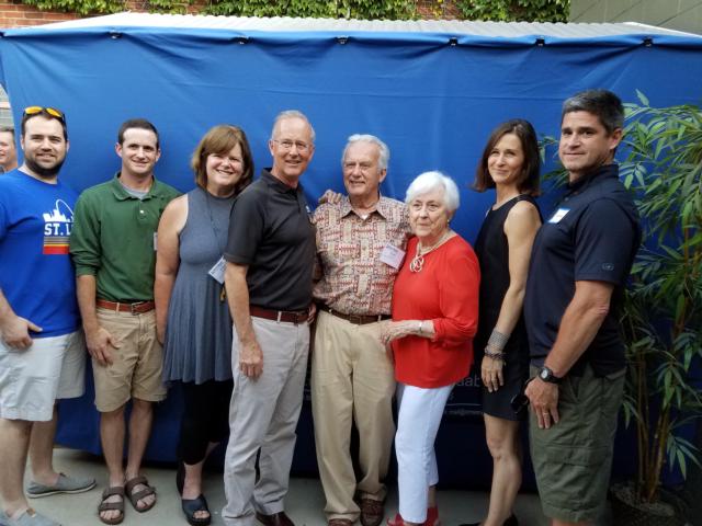 Shown are members of Sheppard the Sheppard family who were in attendance at the recent RiverBend Growth Association Business After Hours. They were, from left to right: Joe Sheppard – CAS’ 3rd son; Chris Sheppard – CAS’ 2nd son & 4th generation to work at SMS; Annie Sheppard – CAS’ wife; Charlie Sheppard – CAS’ father; Joan Sheppard – Charlie’s wife/CAS & Amy’s mother; Amy Morose – CAS’ sister; Mark Morose – Amy’s husband.