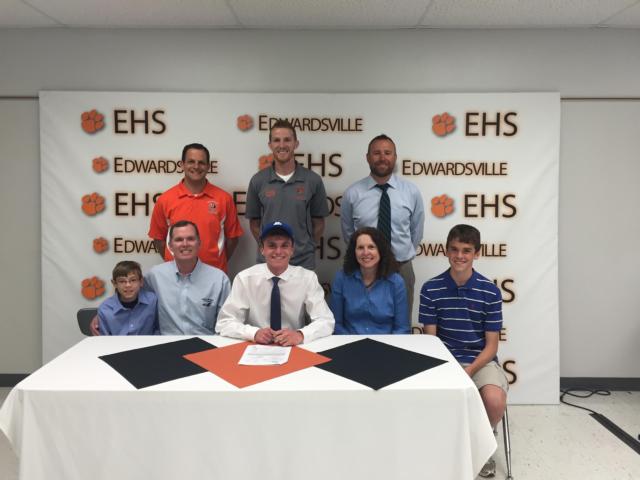 Wes Schoenthal inks his letter of intent to attend St. Louis University.