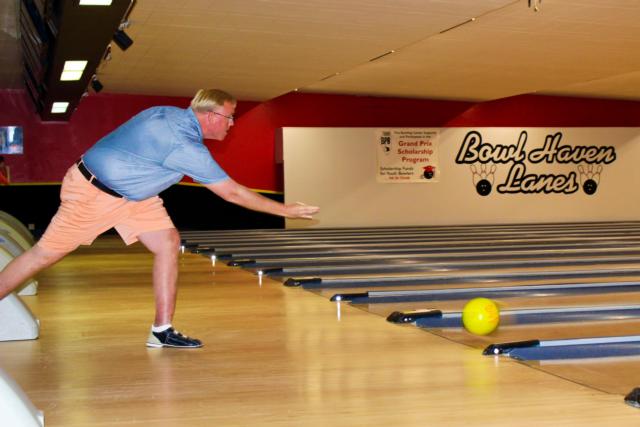 Tim Freer, of Alton, competes in JLGA’s 2017 Bowling Tournament fundraiser, held Saturday, June 10, at Bowl Haven Lanes in Alton. Photo by Shelli Oliver