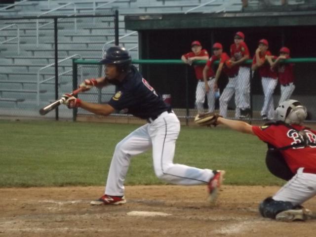 Action in an earlier Junior Legion game.