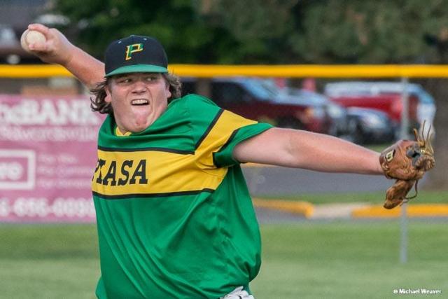Southwestern's baseball boys were intense Thursday night in a game at Bethalto, knocking out 12 hits. Pitcher Ryne Hanslow had a big night, allowing only two hits and striking out four. (Photos by Michael Weaver)