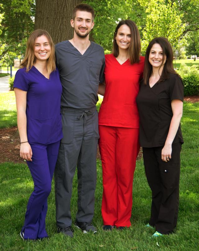(L-R): SIU School of Dental Medicine Dean&rsquo;s Scholarship awardees Karolina Migus, Adam Falasz, Alexis Polcynski and Mary Beth Di Lisio.