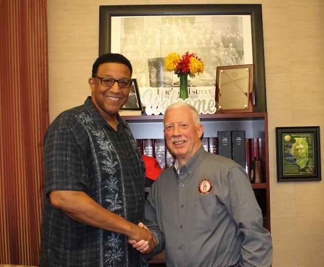 Alton Mayor David Goins and Chaplain Marc Lane.