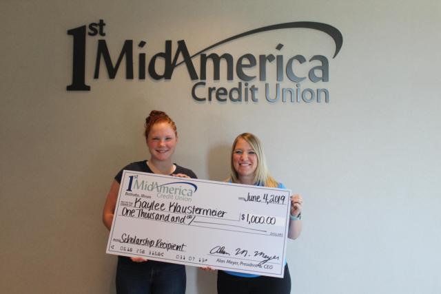 Kaylee Klaustermeier &ndash; Civic Memorial High School, Graduation Class 2019 Alicia Lignoul &ndash; 1st MidAmerica Credit Union, Community Relations Coordinator