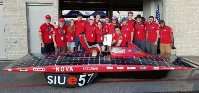 The SIUE Solar Car team finished in the top 10 at the Formula Sun Grand Prix (FSGP) held July 2-8 in Austin, Texas.