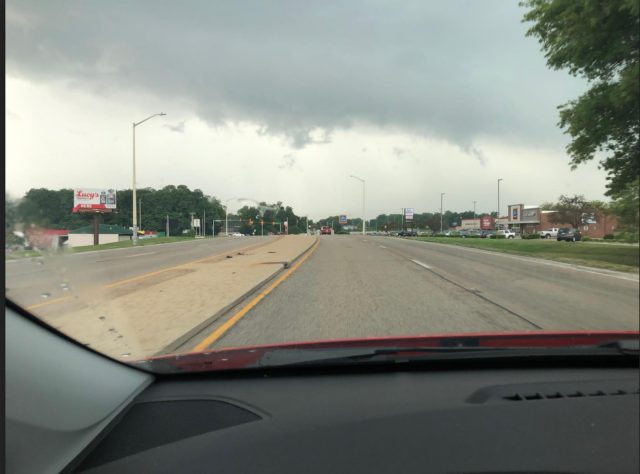 A view of low clouds in Godfrey. (Chris Rhodes photo)