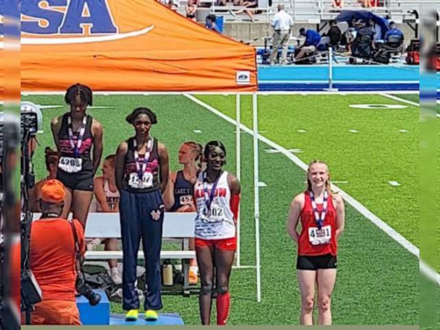 Alton track and field star NeVaeh Bryant. 
