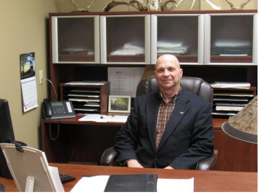 Jim Severine in his office at Riverbend Head Start and Family Services’ Central Office, 550 Landmarks Blvd., Alton, IL.