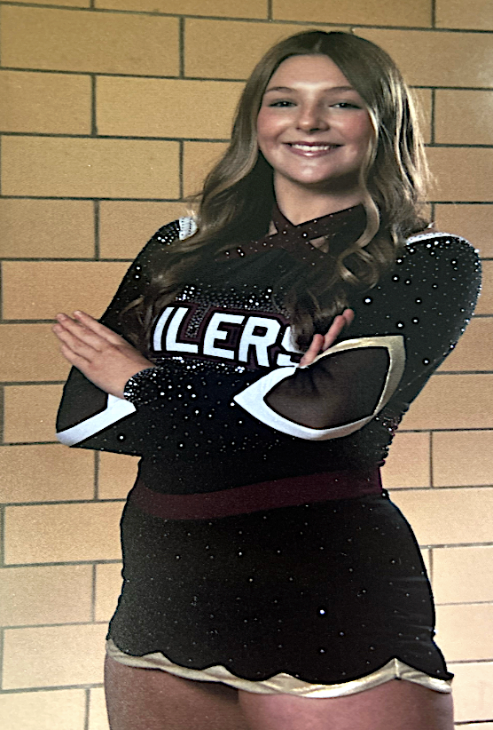 East Alton-Wood River High cheerleader Adyson Bunt.