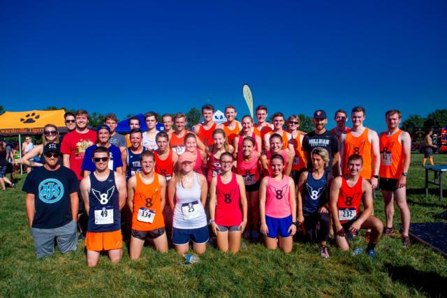 The Edwardsville cross country and track alums who participated in Mud Mountain.