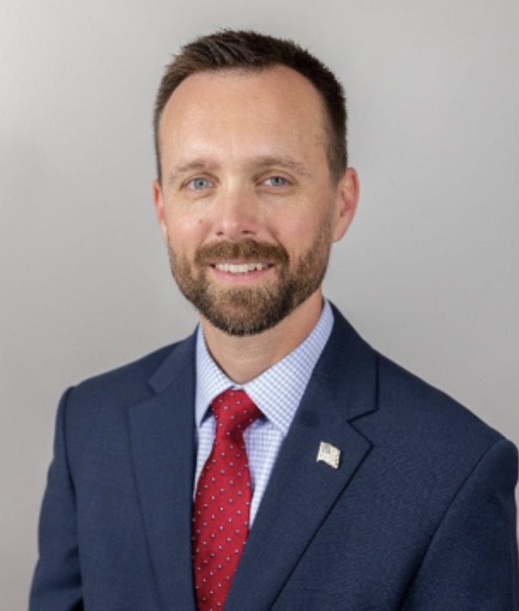Chris Slusser, the Madison County Board Chairman.