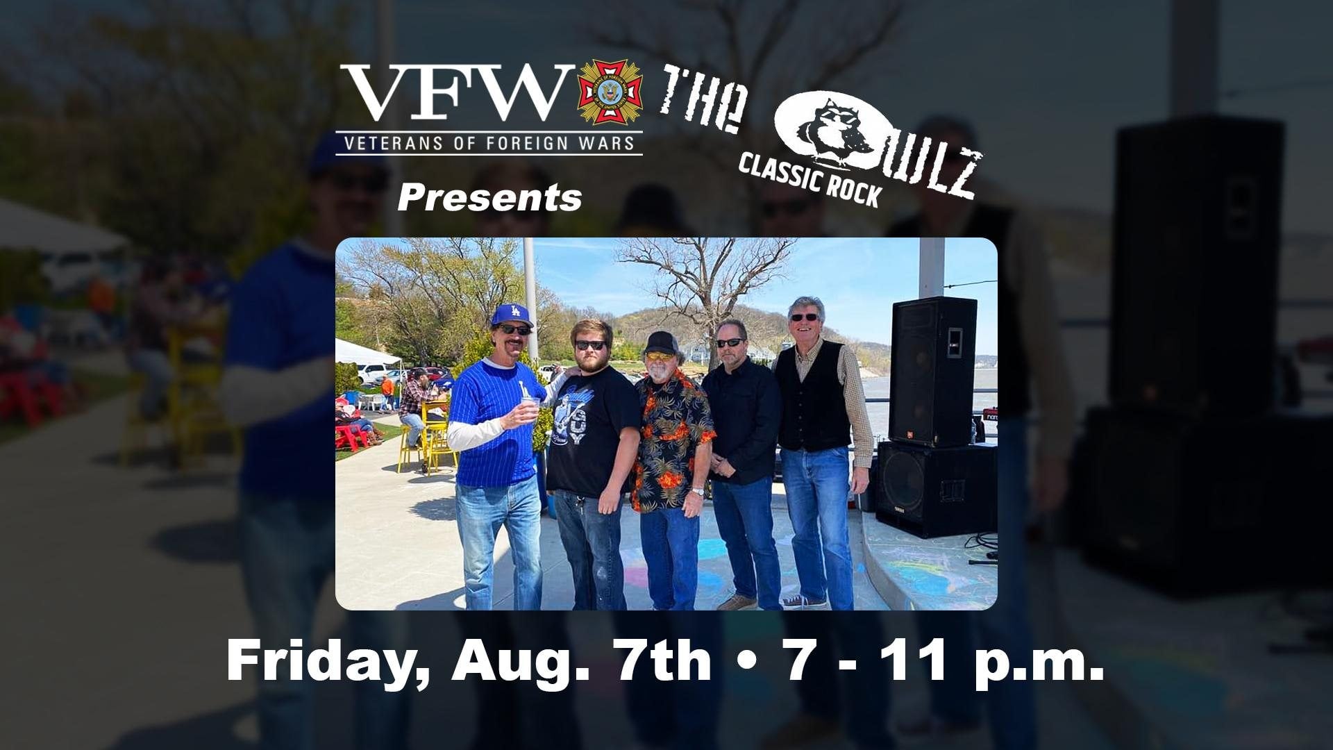 The Owlz Band - VFW Post 1308 event flyer